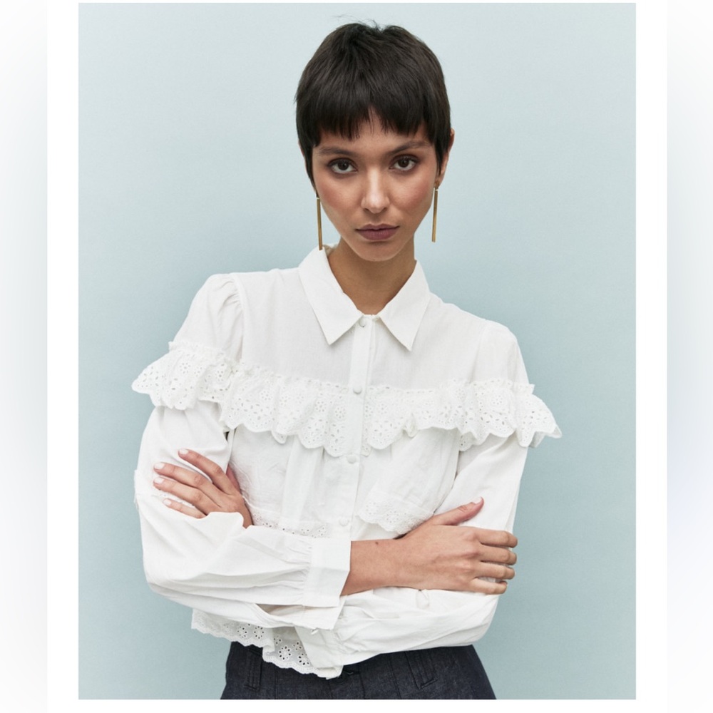 Vintage Inspired Blouse with Ruffle Details